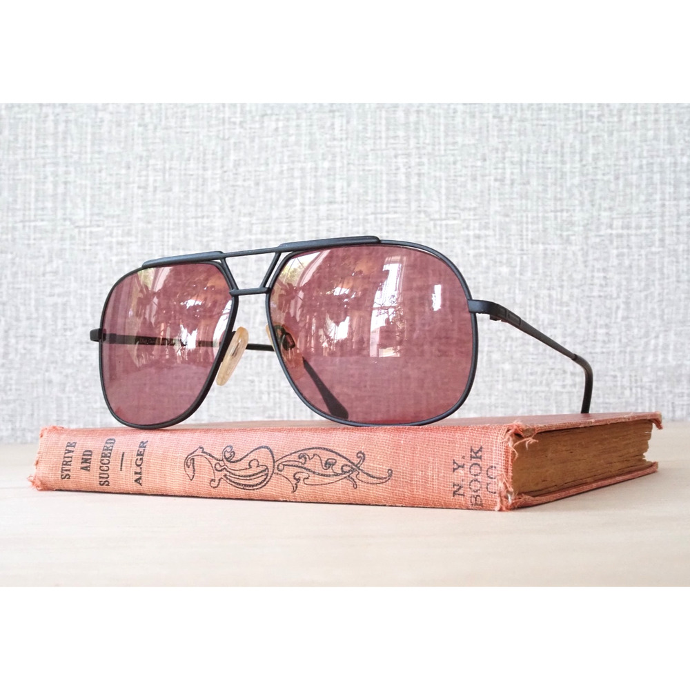 Vintage 1980s Oleg Cassini Sunglasses Hipster Aviator Pilot Classic Grandpacore
